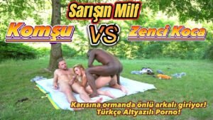 Cherry Kiss ve zenci Kocasının Ormanda Yaşadıkları Grup Sikiş Macerası